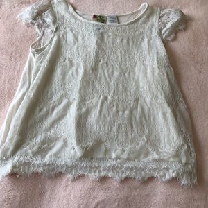 Whit lace top
